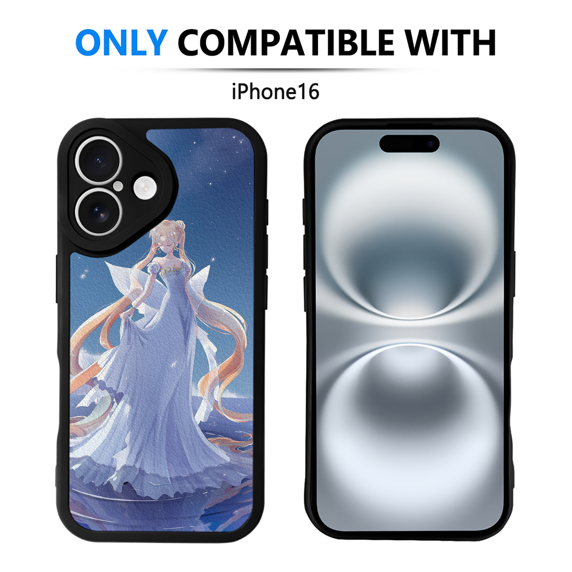 （画像用） 美少女戦士セーラームーン Sailor Moon 【iPhone 16シリーズ対応】シリコンスマホケース（レザー調） 材質：シリコン